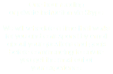 One hour reading
or private instruction via Skype We will schedule a time that works for you and correspond by email about your questions and goals before commencing to ensure
you get the most out of
your experience